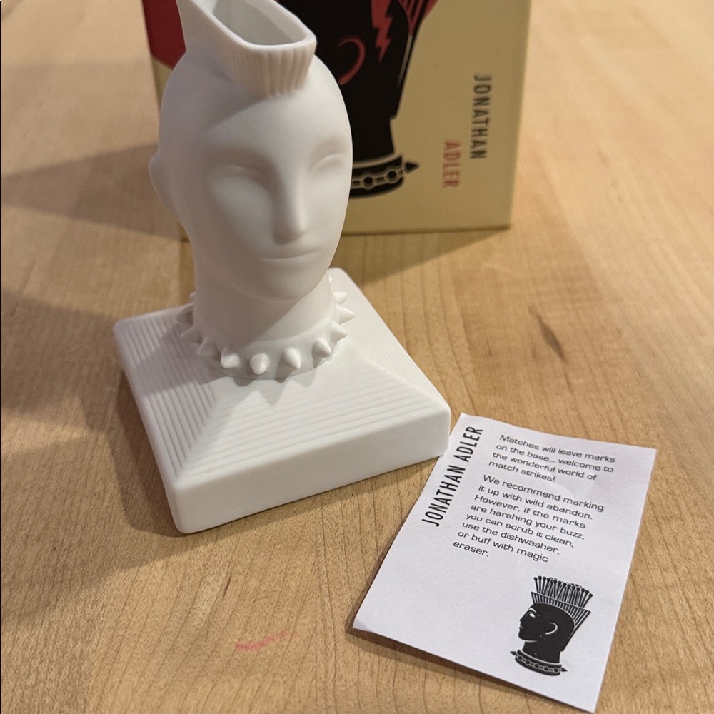 NWT Jonathan Adler Mohawk Match Holder and Strike - white -24807